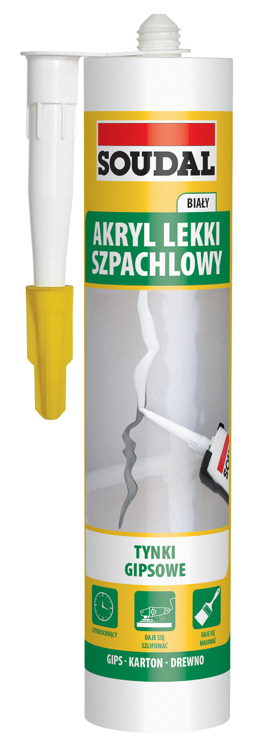 SOUDAL Akryl lekki szpachlowy biały 280 mL (SKU)