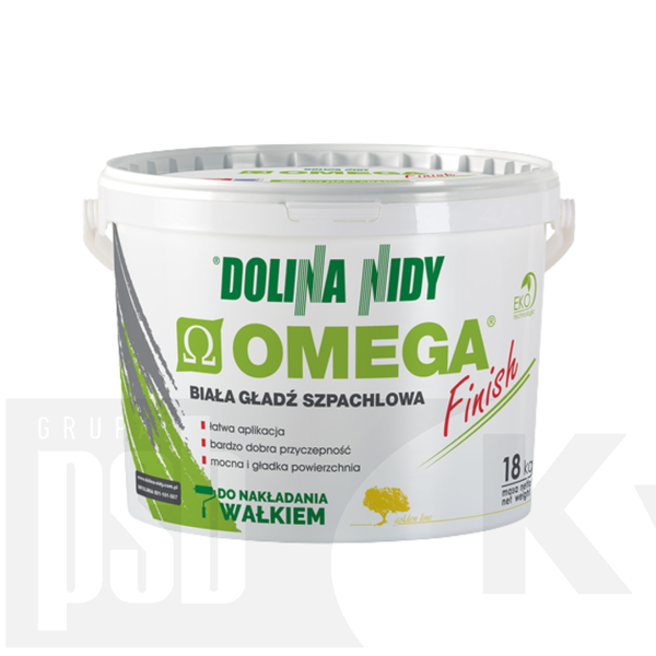 Dolina Nidy OMEGA FINISH 18 kg – Superbiała gładź szpachlowa (Gotowa gładź gipsowa)