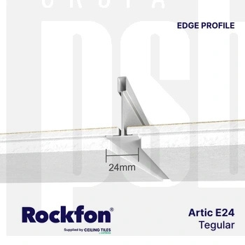 ROCKFON - płytka z wełny miner. ARTIC E24S8, 600x600x15mm, pal  115,2m2 (20kart) nr 240041
