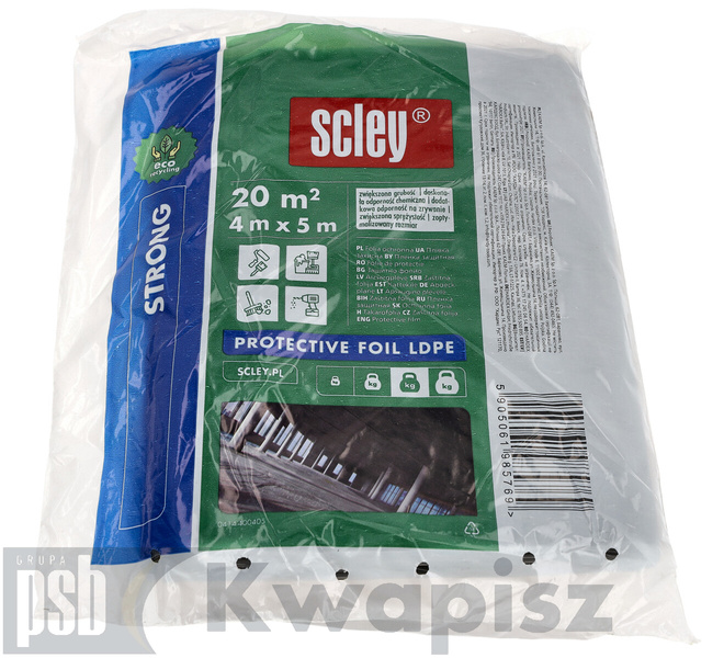 KAEM folia ochronna  LDPE EKO 0,04mm 4x5m 10/650 gruba strong (SKU)