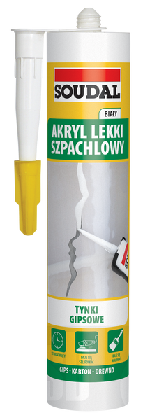 SOUDAL Akryl lekki szpachlowy biały 280 mL (SKU)