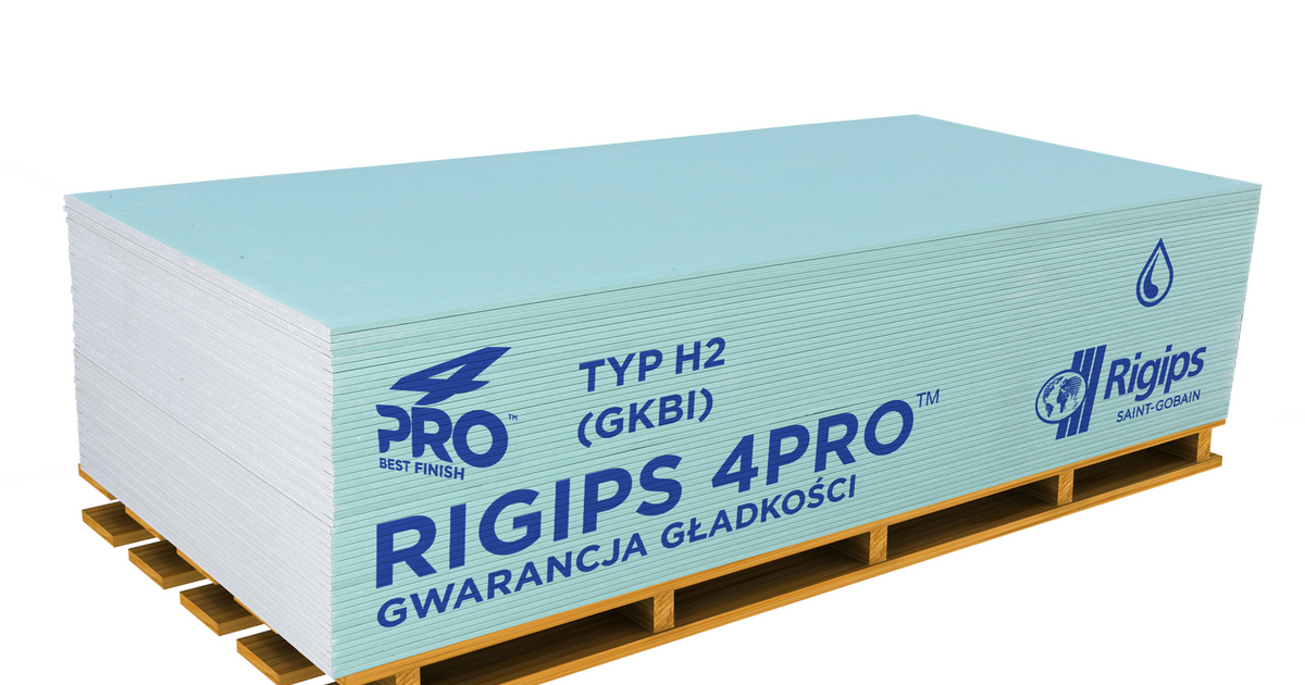 pł.zwykła 4PRO RIGIPS 2000x1200x12.5mm (4 x fazowana) pal. 62 szt. / 11620600