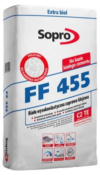 SOPRO FF 455 elast. zapr. klej. biała 25kg