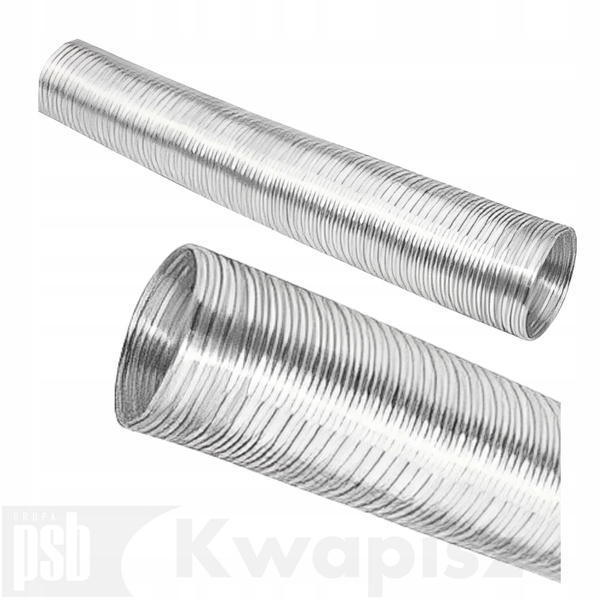 PRZEWODY ALUMINIOWE TYPU FLEX DŁ. 3M rozm ŚR.100 kolor SREBRNY SPIRO PRZYBYSZ
