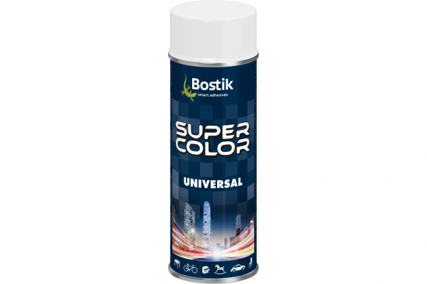 BOSTIK SUPER COLOR UNIV.BIAŁY MAT RAL9010 400ML