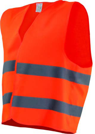 KAMIZELKA ODBLASKOWA "SHINE" POMARAŃCZOWA L STALCO S-42088
