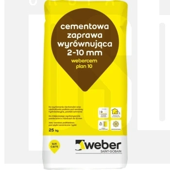 WEBER PLAN 10 ( ZT602) zaprawa do napraw 2-10mm op.25kg