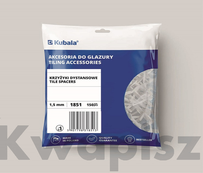 Krzyżyki dystansowe 1,5mm 150 sztuk