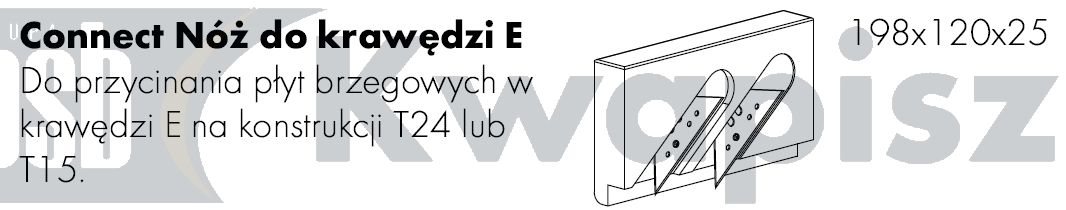 Ecophon Connect  Nóż do krawędzi E