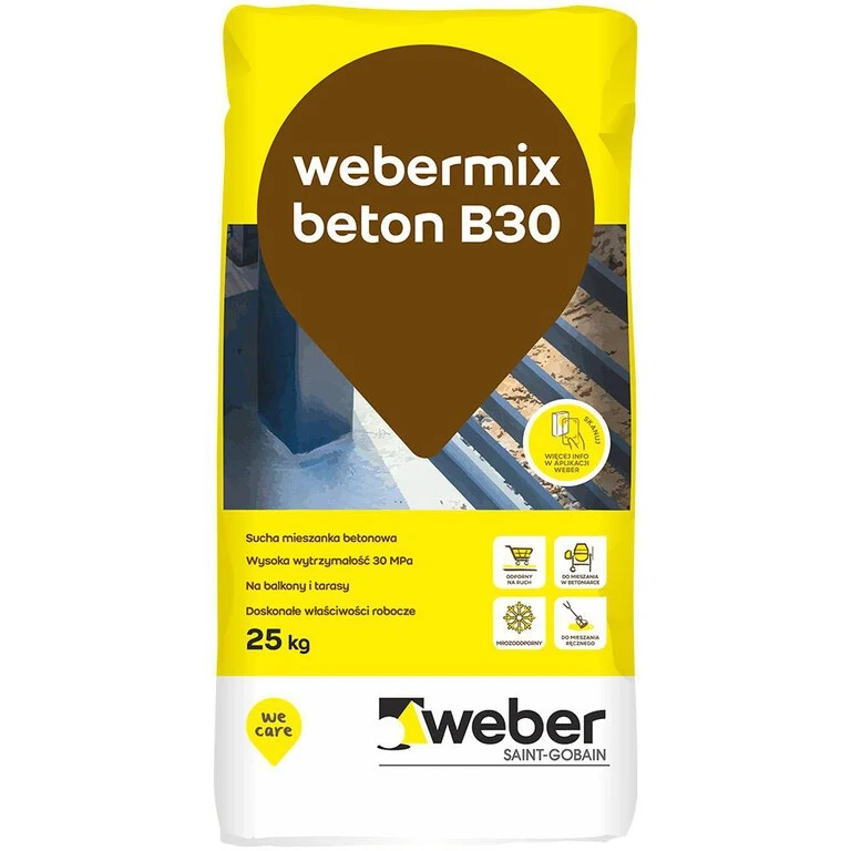 Webermix beton B30 op. 25 kg.