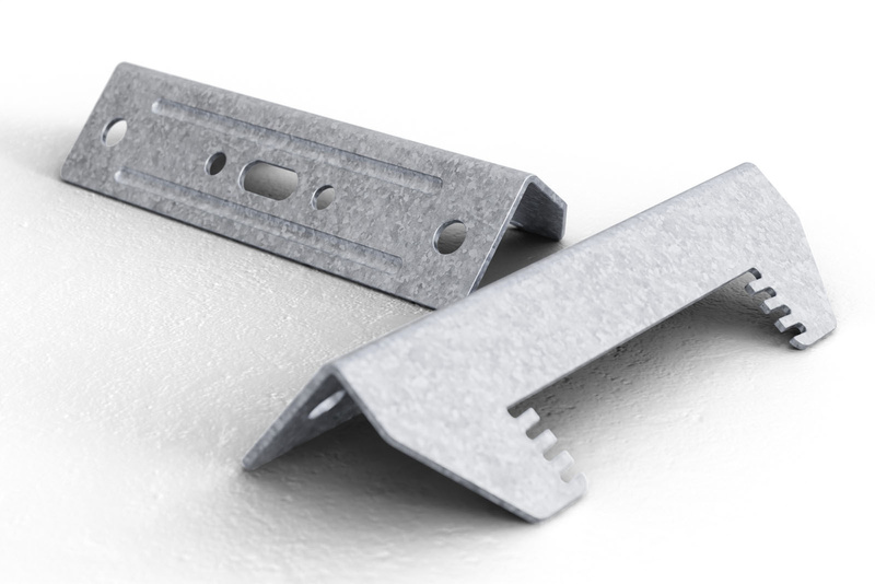 Łącznik HatClip 30 (5906506982107). Wydajność: ~3,5szt/m2. Dystans od 15mm. Do profili kapeluszowych 48x15. Opakowanie 25szt