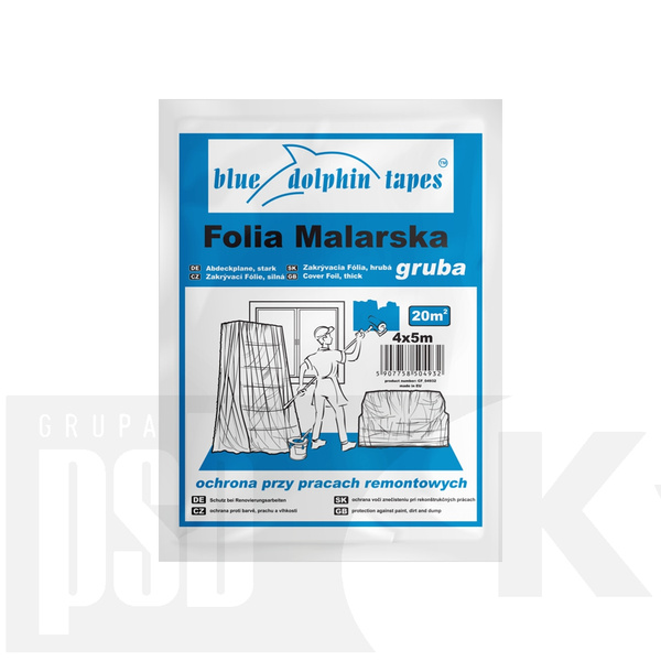 FOLIA GRUBA CF_04932 [BDT] 4m x 5m (15) GRUBA KARTON 15 SZT. (SKU)