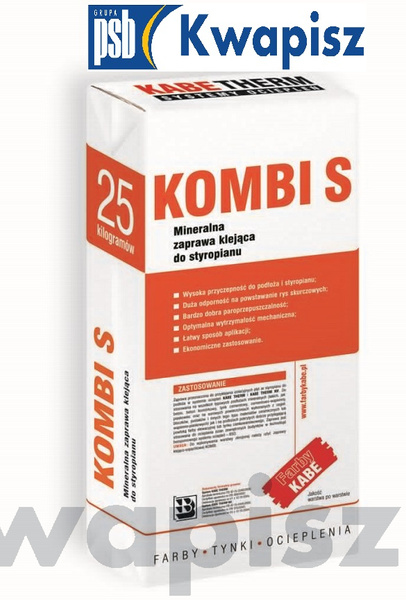 KABE KOMBI S  op.25 kg  klej do przyklejania styropianu