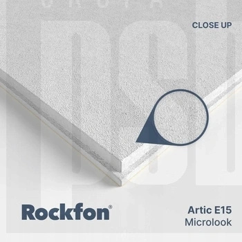 ROCKFON - płytka z wełny miner. ARTIC 0,80 E15S8, 1200x600x15mm pal 115,2m2 (10kart)  nr 240029