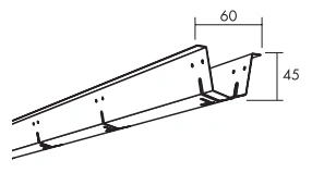 Ecophon Connect profil dystansowy 2450mm galwanizowany (op.10 szt.)