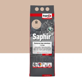 SOPRO 9517A_SAPHIR Elast. Fuga Cemen. 1-6mm Beżowy 32 4kg - elastyczna fuga do płytek, idealna do zastosowań wewnętrznych i zewnętrznych.