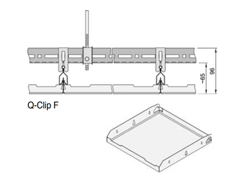 KCS "Q-Clip F PLAIN" pł.metal.600x600x50mm RAL 9010 Bioguard, kartx5,04m2, 715638 / BP2056M6C1AB