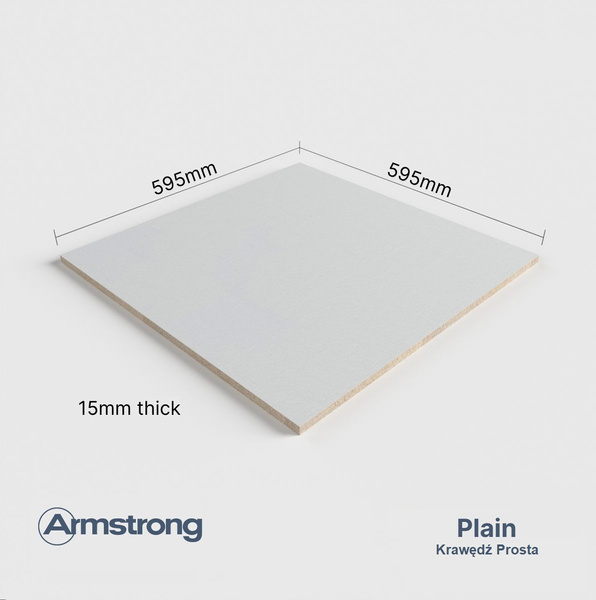 KCS "PLAIN" Board 600x600x15 pal 221,76m2 (5,04m2x44kart) nr 713444