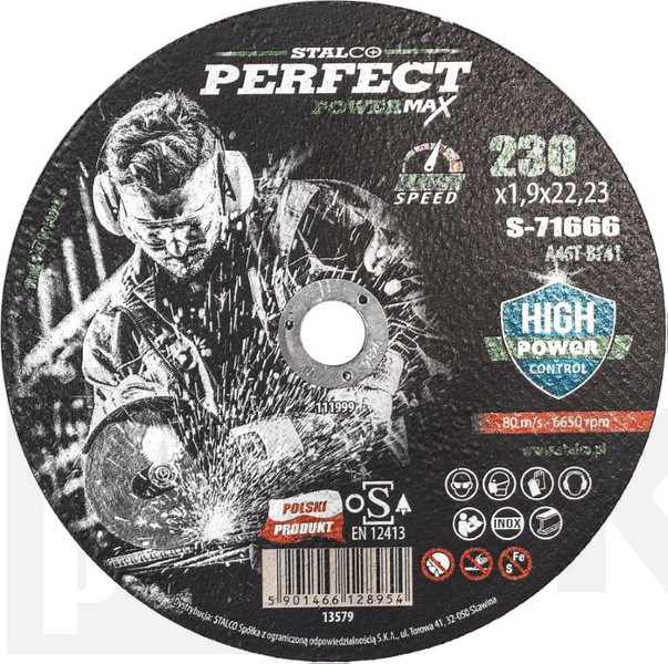 STALCO TARCZA METAL PŁASKA 125x1,0 PERFECT POWERMAX s-71658