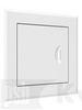 DRZWICZKI REW Z MAGNESEM METAL. 40/40 rozm 400x400 kolor BI