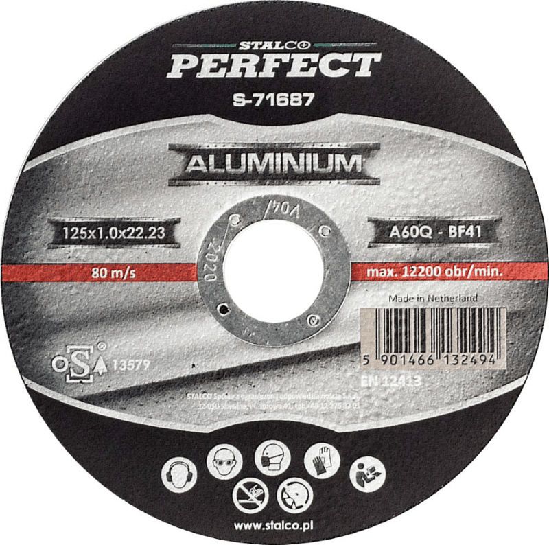 STALCO TARCZA DO ALUMINIUM PŁASKA 125x1,0 PERFECT S-71687