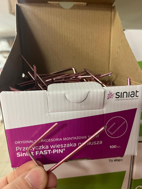 Przetyczka wieszaka noniusza  op. 100 szt  SINIAT FAST-PIN