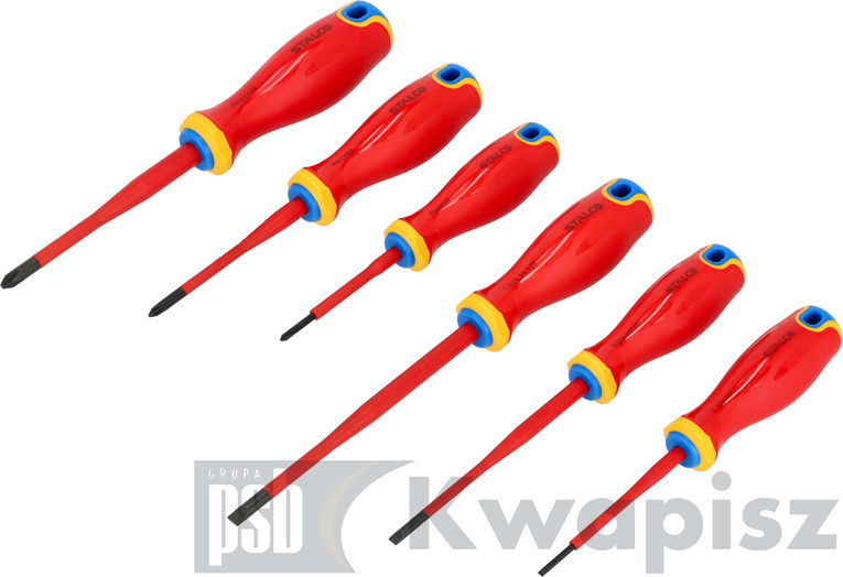 Wkrętaki elektrotechniczne 6 elem. STAL S2 1000V STALCO S-12284