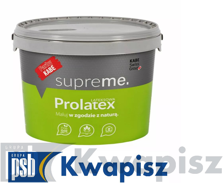 FARBY KABE PROLATEX MATOWY BIAŁY 10 L