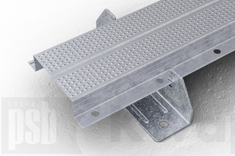 Łącznik HatClip 30 (5906506982107). Wydajność: ~3,5szt/m2. Dystans od 15mm. Do profili kapeluszowych 48x15. Opakowanie 25szt