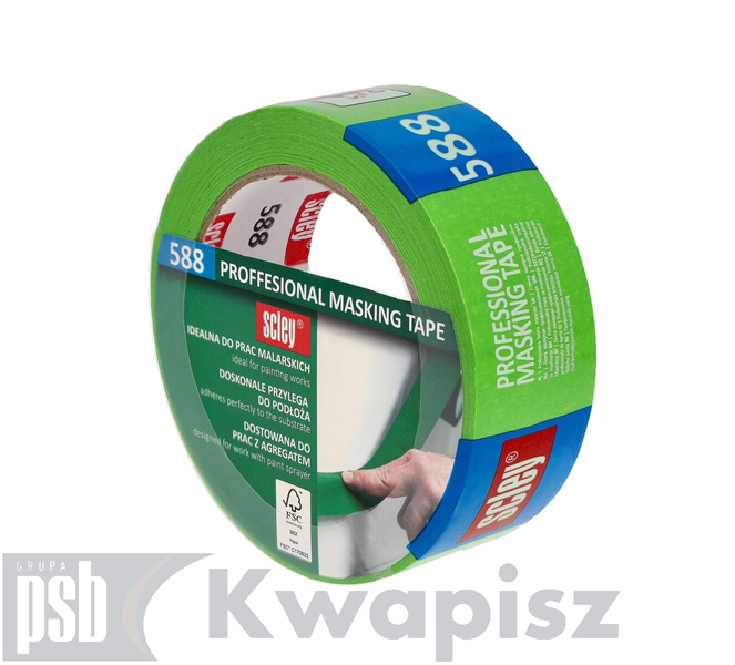 KAEM Scley taśma maskująca 38x33m *588* zielona kauczuk 14dni FS