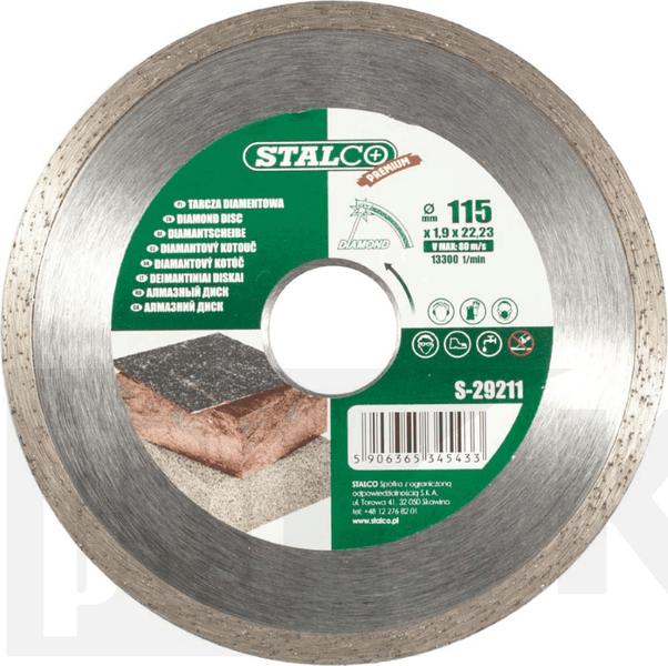 STALCO TARCZA 115mm GLAZ.DIAM."PREMIUM" S-29211