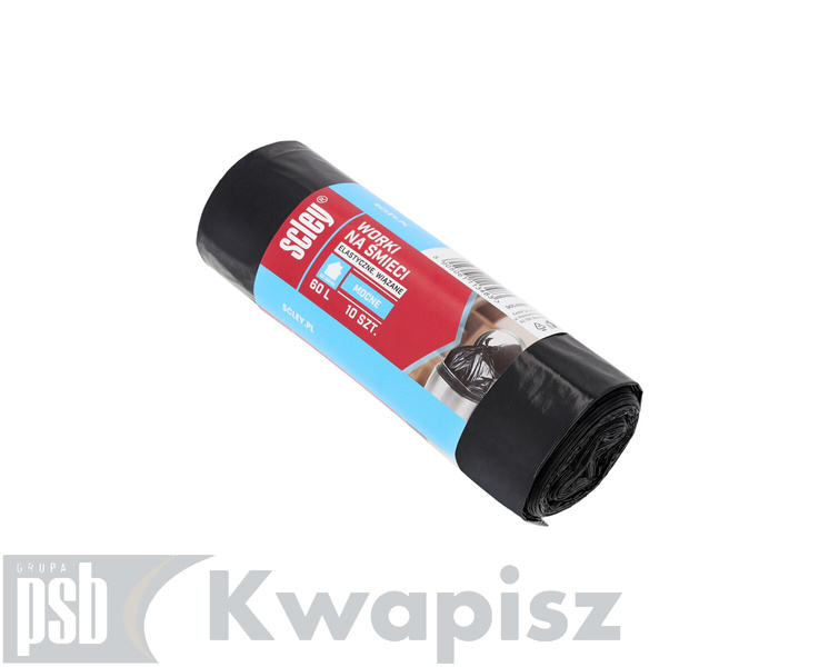 KAEM WORKI GOSPODARCZE 60L ROL.10SZT CZARNE GR.0,025MM