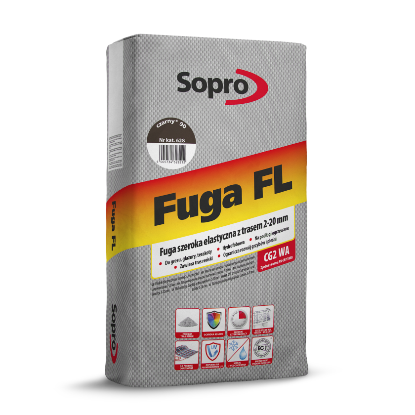SOPRO FL Fuga szeroka elastyczna czarna 90 628/25 kg
