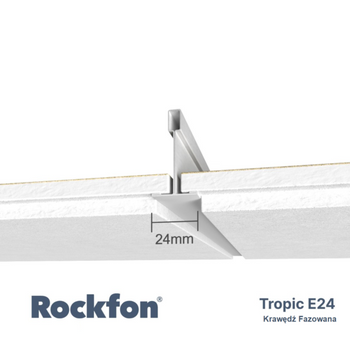 ROCKFON -płytka z wełny miner. TROPIC E24S8 1200x600x20mm