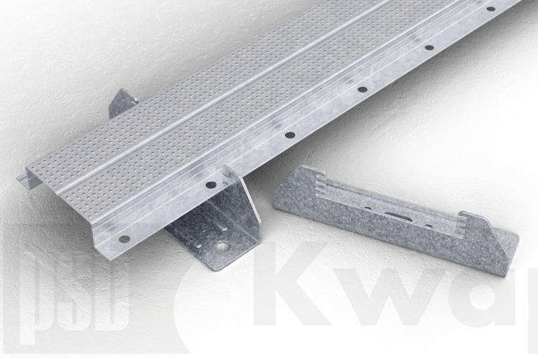 Łącznik HatClip 30 (5906506982107). Wydajność: ~3,5szt/m2. Dystans od 15mm. Do profili kapeluszowych 48x15. Opakowanie 25szt
