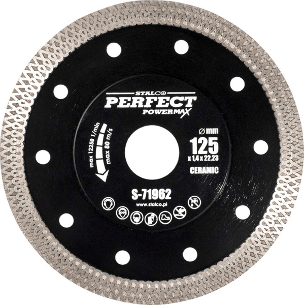 STALCO TARCZA DIAMENTOWA 125mm x 1,4mm  CERAMIC  "POWERMAX"  S-71962