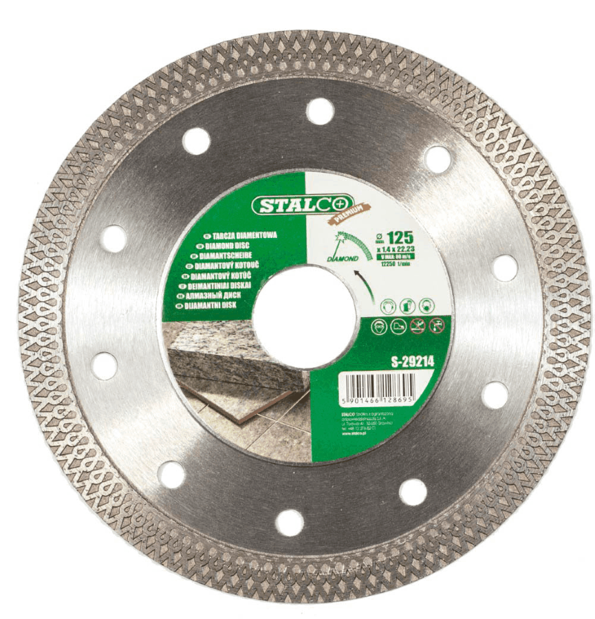 STALCO TARCZA DIAMENTOWA 125mm x1,4mm CERAMIC "STALCO PREMIUM" S-29214