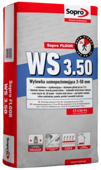 SOPRO FLOOR WS 3.50  3-50mm 290  op. 25kg  WYLEWKA  SAMOPOZIOMUJĄCA  pal. 40szt