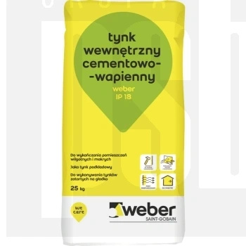 Weber TP 571 ( Weber IP 18 ) tynk cementowo-wapienny wewnętrzny op.25kg  (tynkarska)
