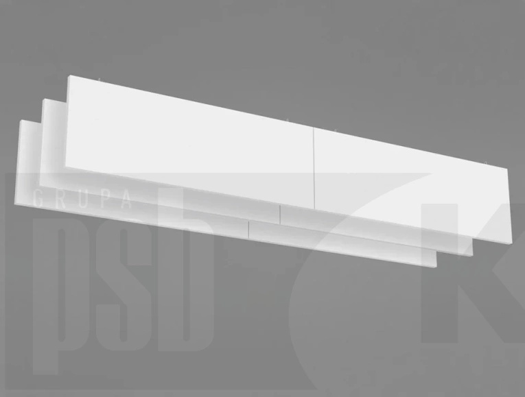 Ecophon Solo baffle hook L 1800 W 200 T 40 mm Cloudy Day