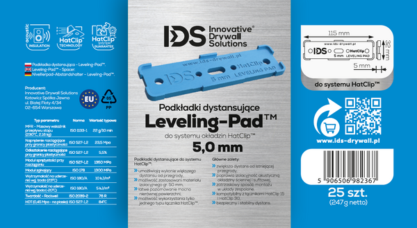 IDS Podkładka Dystansująca Leveling Pad 5mm 25szt. do Systemu HatClip