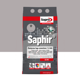 SOPRO 9502A Saphir Elastyczna Fuga Cementowa 1-6mm Srebrny Szary 4KG