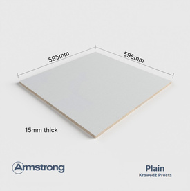KCS "PLAIN" Board 600x600x15 pal 221,76m2 (5,04m2x44kart) nr 713444