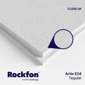 ROCKFON - płytka z wełny miner. ARTIC E24S8, 1200x600x15mm pal  115,20m2 (10kart) nr 240044