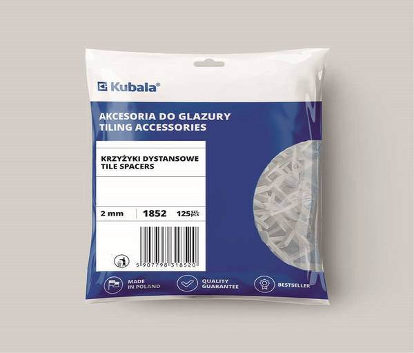 Krzyżyki dystansowe 2,0mm  125 sztuk