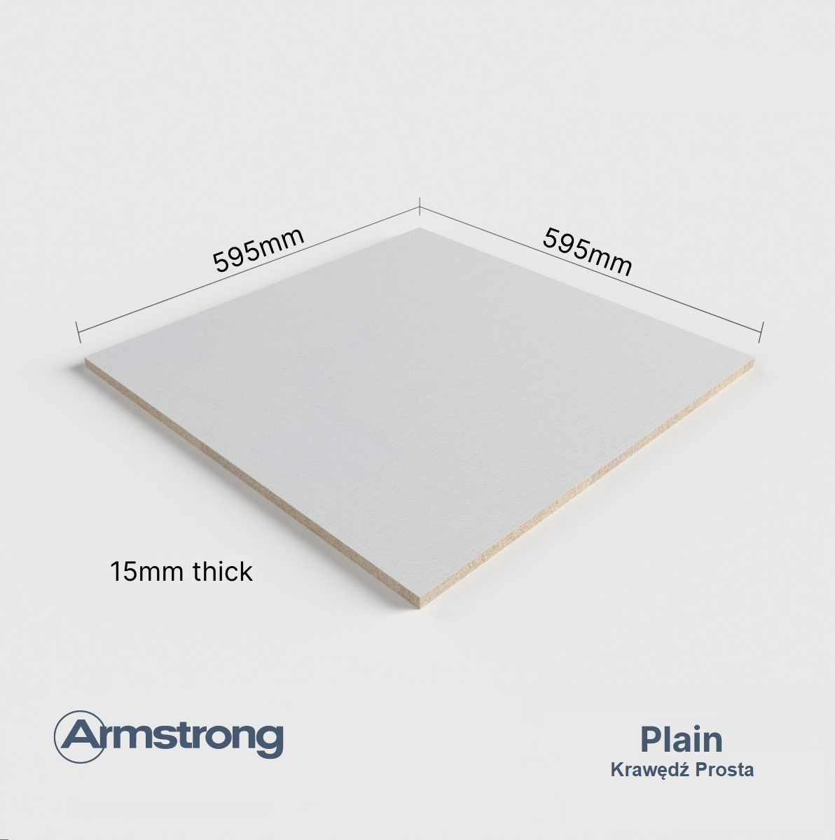 KCS "PLAIN" Board 600x600x15 pal 221,76m2 (5,04m2x44kart) nr 713444