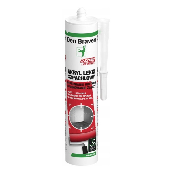 DB AKRYL SZPACHLOWY BIAŁY 280ml Den Braven lekki (SKU)