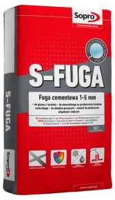 SOPRO S-FUGA Fuga cement. 1-5 mm SZARY15  op. 25kg