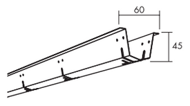 Ecophon Connect profil dystansowy 2450mm galwanizowany   (op.10 szt.)