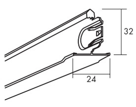 Ecophon profil poprzeczny T24 Connect  600mm Connect white